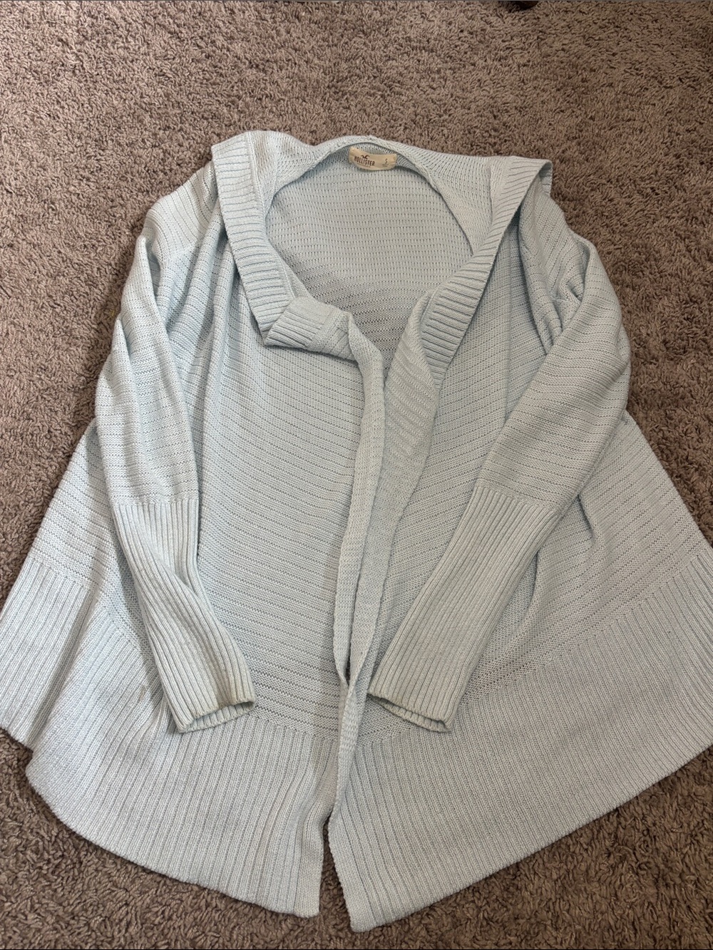 Light Blue Open-Front Women's Hollister Sweater Cardigan
